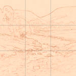 Sepia sketch with grid