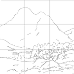 Line drawing with grid