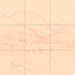 Sepia sketch with grid