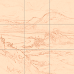 Sepia sketch with grid