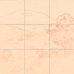 Sepia sketch with grid