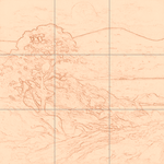 Sepia sketch with grid