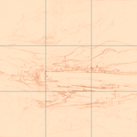 Sepia sketch with grid