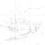 Line drawing with grid