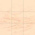 Sepia sketch with grid