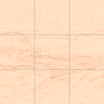 Sepia sketch with grid