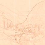 Sepia sketch with grid