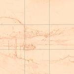 Sepia sketch with grid