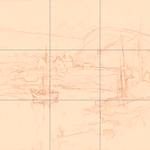 Sepia sketch with grid