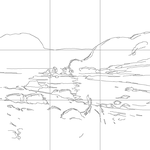 Line drawing with grid