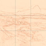 Sepia sketch with grid