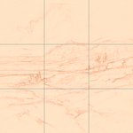 Sepia sketch with grid