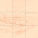 Sepia sketch with grid