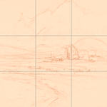 Sepia sketch with grid