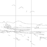 Line drawing with grid