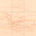 Sepia sketch with grid