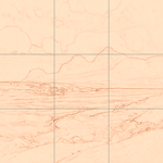 Sepia sketch with grid