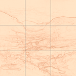 Sepia sketch with grid