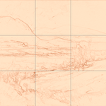 Sepia sketch with grid