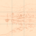 Sepia sketch with grid