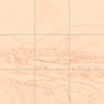 Sepia sketch with grid