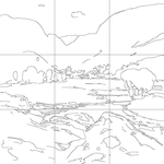 Line drawing with grid