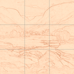 Sepia sketch with grid