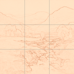 Sepia sketch with grid