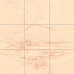 Sepia sketch with grid