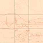 Sepia sketch with grid