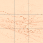 Sepia sketch with grid