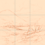 Sepia sketch with grid