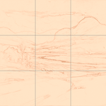 Sepia sketch with grid