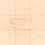 Sepia sketch with grid