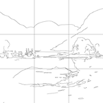 Line drawing with grid