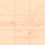 Sepia sketch with grid