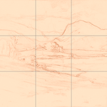 Sepia sketch with grid