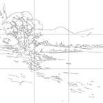 Line drawing with grid