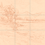 Sepia sketch with grid