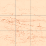 Sepia sketch with grid