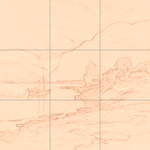 Sepia sketch with grid