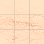 Sepia sketch with grid