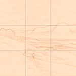 Sepia sketch with grid