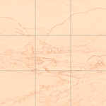 Sepia sketch with grid