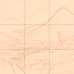 Sepia sketch with grid