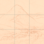 Sepia sketch with grid