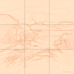 Sepia sketch with grid