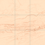 Sepia sketch with grid