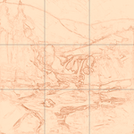 Sepia sketch with grid