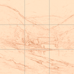 Sepia sketch with grid